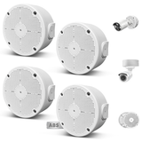 Security Camera Junction Box, IP65 Waterproof Outdoor ABS Enclosure for Bullet, Dome, PTZ Cameras, Camera Wiring & Concealment Boxes for Wall and Ceiling Installation