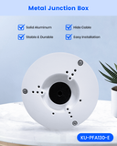 【KU-PFA130-E 】Metal Base Junction Box for Dahua Bullet, Dome Cameras, IP66 Waterproof Mount Bracket for POE IP Surveillance Cameras