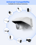 Universal Security Camera Sun Rain Cover Shield, ABS Protective Proof for Dome/Bullet CCTV Surveillance Cameras (White)