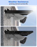 Universal Sun Rain Shield Shade Cover, Metal Protective Roof Cover for Bullet & Dome Security Cameras(Black)