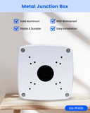 【KU-PFA121】 Aluminum Junction Box for DAH Bullet Cameras, IP66 Waterproof Mounting Bracket for Outdoor/Indoor Use