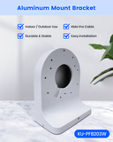 【KU-PFB203W】Metal Waterproof Wall Mount Bracket, Aluminum Alloy Arm for Dah IP Dome Cameras