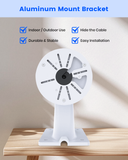 Security Camera Wall Mount Bracket with Junction Box, Outdoor/Indoor CCTV Metal Holder with Cable Management, Universal Mounting for Surveillance Cameras