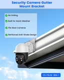 Stainless Steel Security Camera Gutter Mount Bracket, Heavy Duty Outdoor Surveillance Camera Holder, Universal Mount for IP CCTV Cameras