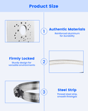 Universal Vertical Pole Mounting Bracket for Security Cameras, Stainless Steel Corner Mount Adapter with 4 Loops, CCTV Surveillance Camera Mount Brackets