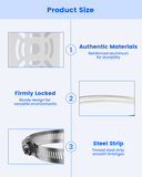 Universal Vertical Pole Mounting Bracket for Security Cameras, Stainless Steel Corner Adapter with 4 Loops, Metal Holder for CCTV Surveillance Cameras