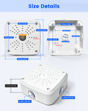 Universal Security Camera Junction Box, Cable Management, Wide Compatibility, Durable ABS, Space Saving, Wall Ceiling Mount, Easy Installation
