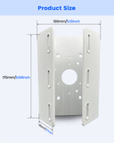 Universal Vertical Pole Mounting Bracket for Security Cameras, Stainless Steel Corner Mount Adapter with 6 Loops, CCTV Surveillance Camera Mount Brackets