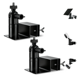 Security Camera Gutter Mount, 360° Adjustable No-Drill Clamp Bracket for Bullet & Dome Cameras, Weatherproof Outdoor Surveillance Camera Holder