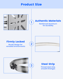 Universal Vertical Pole Mounting Bracket for Security Cameras, Stainless Steel Corner Adapter with 4 Loops, Metal Holder for CCTV Cameras
