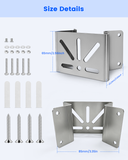 Security Camera Corner Mount Bracket, Heavy Duty Stainless Steel Corner Adapter for Bullet CCTV Cameras, Rust Resistant Outdoor Wall Mount