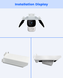 Universal Sun Rain Shield Shade Cover, Metal Protective Roof Cover for Bullet & Dome Security Cameras(White)