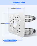 Universal Vertical Pole Mounting Bracket for Security Cameras, Stainless Steel Corner Mount Adapter with 4 Loops, CCTV Surveillance Camera Mount Brackets
