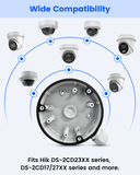 【KU-DS-1280ZJ-DM21 】Aluminum Junction Box Mount Bracket for HIK Dome & Turret CCTV Cameras, IP66 Weatherproof Cable Concealment for Outdoor Use