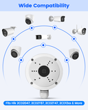 【KU-DS-1280ZJ-S】Outdoor Aluminum IP66 Junction Box for Hikvision Bullet & Dome Cameras