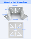 Security Camera Corner Mount Bracket, Metal Wall Mount for CCTV Cameras, Heavy Duty Support, 304 Stainless Steel, Bullet & PTZ Compatible, Corner Space Mount, Rust Resistant, Easy Installation