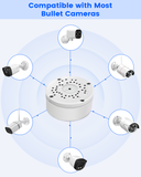 Universal Bullet Security Camera Junction Box, Weatherproof Metal Mount Base