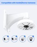 Security Camera Wall Mount Bracket with Junction Box, Outdoor/Indoor CCTV Metal Holder with Cable Management, Universal Mounting for Surveillance Cameras
