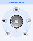 【KU-DS-1280ZJ-DM18】 Waterproof Metal Junction Box Mount Bracket for HIK Dome IP Security Cameras, White