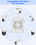 ABS Security Camera Junction Box for PTZ Cameras Outdoor IP65 Waterproof Mounting Bracket with Cable Concealment for Security Cameras