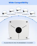 【KU-PFA122 】Aluminum Junction Box for DAH Bullet IP Cameras, Waterproof Mount Bracket with Cable Concealment, White
