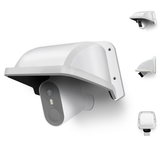 Universal Security Camera Sun Rain Cover Shield, ABS Protective Proof for Dome/Bullet CCTV Surveillance Cameras (White)