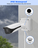 【KU-PFA122 】Aluminum Junction Box for DAH Bullet IP Cameras, Waterproof Mount Bracket with Cable Concealment, White