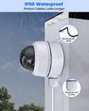 【KU-DS-1280ZJ-DM18】 Waterproof Metal Junction Box Mount Bracket for HIK Dome IP Security Cameras, White