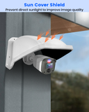 Universal Security Camera Sun Rain Cover Shield, ABS Protective Proof for Dome/Bullet CCTV Surveillance Cameras (White)