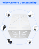 Security Camera Wall Mount Bracket, Heavy Duty L-Shaped Metal Camera Mount for Dome Bullet PTZ Cameras, Rust Resistant Indoor Outdoor Surveillance Bracket