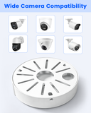 Universal Metal Security Camera Junction Box, Cable Concealment Box 1 Pack, Durable Build, Clean Cable Setup, Wide Compatibility, Multi-Hole Design, Indoor Outdoor, Easy Install