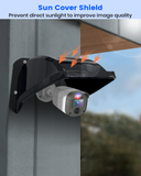 Universal Security Camera Sun Rain Cover Shield, ABS Protective Proof for Dome/Bullet CCTV Surveillance Cameras (Black)