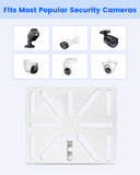 Universal Heavy Duty Steel Gutter Mount Bracket for Bullet & Dome Security Cameras, Metal CCTV Camera Pole Mount, Stable Holder for Indoor & Outdoor Use