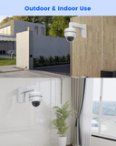 【KU-DS-1273ZJ-140】 Wall Mount Bracket Aluminum Alloy Arm for Hik IP Dome Security Cameras(White)