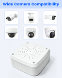 Universal Security Camera Junction Box, Cable Management, Wide Compatibility, Durable ABS, Space Saving, Wall Ceiling Mount, Easy Installation