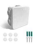 Universal Electrical Junction Box, IP65 Waterproof Dust Proof Project Boxes, ABS Plastic Electric Enclosure, Hide Cable for Outdoor Wall Mount, White 85×85×45 mm