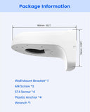 【KU-PFB203W】Metal Security Camera Wall Mount Bracket for Dah Dome Cameras, Durable Aluminum, Cable Management, Weather Resistant, Fits Dahua Dome, Easy Installation, Secure Mounting