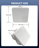 Universal Electrical Junction Box, IP65 Waterproof Dust Proof Project Boxes, ABS Plastic Electric Enclosure, Hide Cable for Outdoor Wall Mount, White 85×85×45 mm
