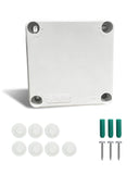 Universal Electrical Junction Box, IP65 Waterproof Dust Proof Project Boxes, ABS Plastic Electric Enclosure, Hide Cable for Outdoor Wall Mount, White 110×110×65 mm