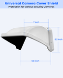 Universal Security Camera Sun Rain Cover Shield, ABS Protective Proof for Dome/Bullet CCTV Surveillance Cameras (White)