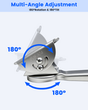 Adjustable 304 Stainless Steel Security Camera Corner Mounting Bracket, V-Shaped Base, Adjustable Angle, Heavy Duty Steel, Wide Compatibility, Weatherproof Design