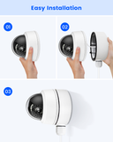 【KU-DS-1280ZJ-DM18】 Waterproof Metal Junction Box Mount Bracket for HIK Dome IP Security Cameras, White