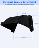 Universal Security Camera Sun Rain Cover Shield, ABS Protective Proof for Dome/Bullet CCTV Surveillance Cameras (Black)
