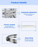 Metal Universal Vertical Pole Mounting Bracket for Security Cameras, Stainless Steel Corner Adapter with 4 Loops, Metal Holder for CCTV Cameras