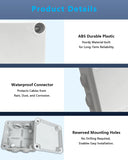 Universal Electrical Junction Box, IP65 Waterproof Dust Proof Project Boxes, ABS Plastic Electric Enclosure, Hide Cable for Outdoor Wall Mount, White 110×110×65 mm