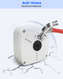 【KU-PFA122 】Aluminum Junction Box for DAH Bullet IP Cameras, Waterproof Mount Bracket with Cable Concealment, White