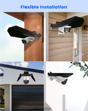 Universal Sun Rain Shield Shade Cover, Metal Protective Roof Cover for Bullet & Dome Security Cameras(Black)