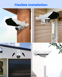 Universal Sun Rain Shield Shade Cover, Metal Protective Roof Cover for Bullet & Dome Security Cameras(White)