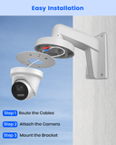 【KU-DS-1273ZJ-130-TRL】 Aluminum Alloy Wall Mount Bracket with Junction Box for HIK Dome Cameras