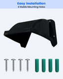Universal Security Camera Sun Rain Cover Shield, ABS Protective Proof for Dome/Bullet CCTV Surveillance Cameras (Black)